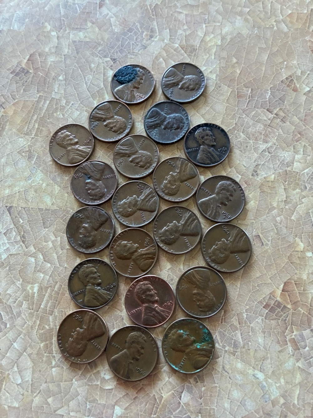 Lot of  48 Pennies 1960 &. 1980